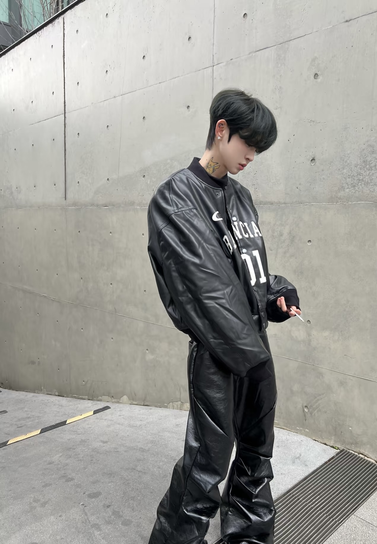 Number-01 Varsity Bomber — product photograph