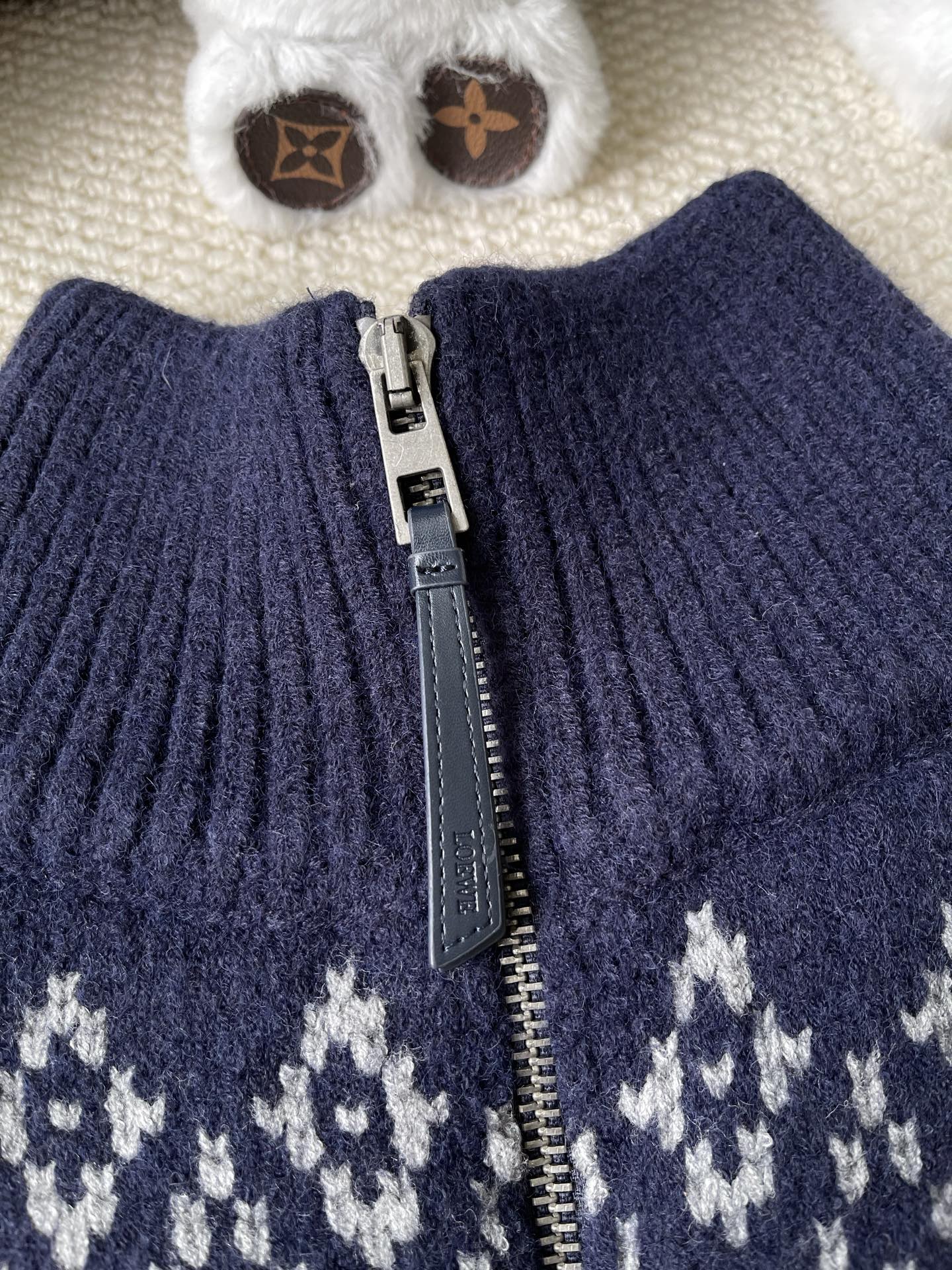 Fair-Isle Zip Cardigan — product photograph