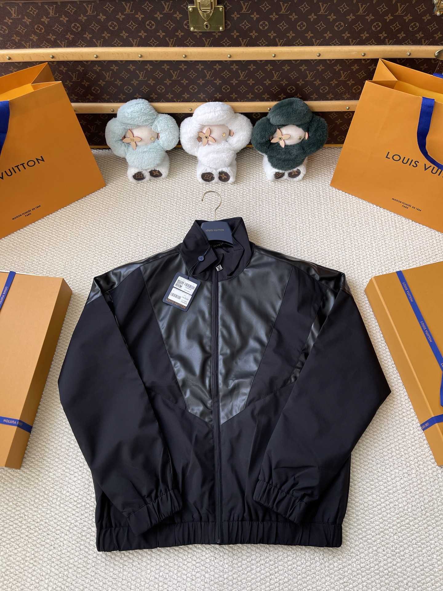 Panelled Zip-Pocket Bomber Jacket — product photograph