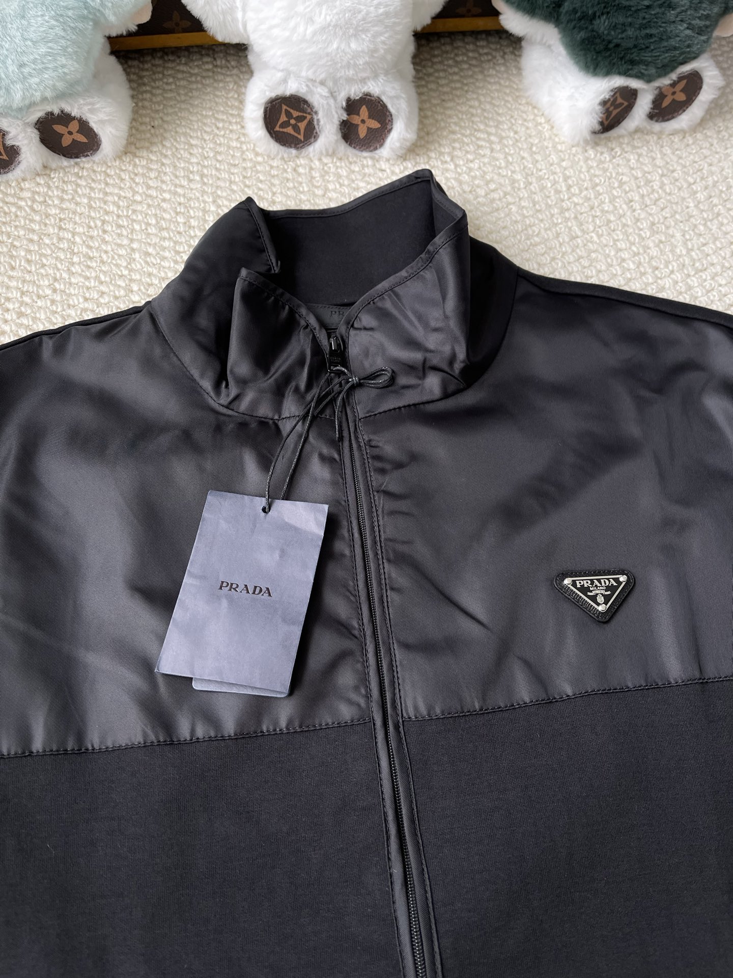 Panelled Stand-Collar Zip Jacket — product photograph