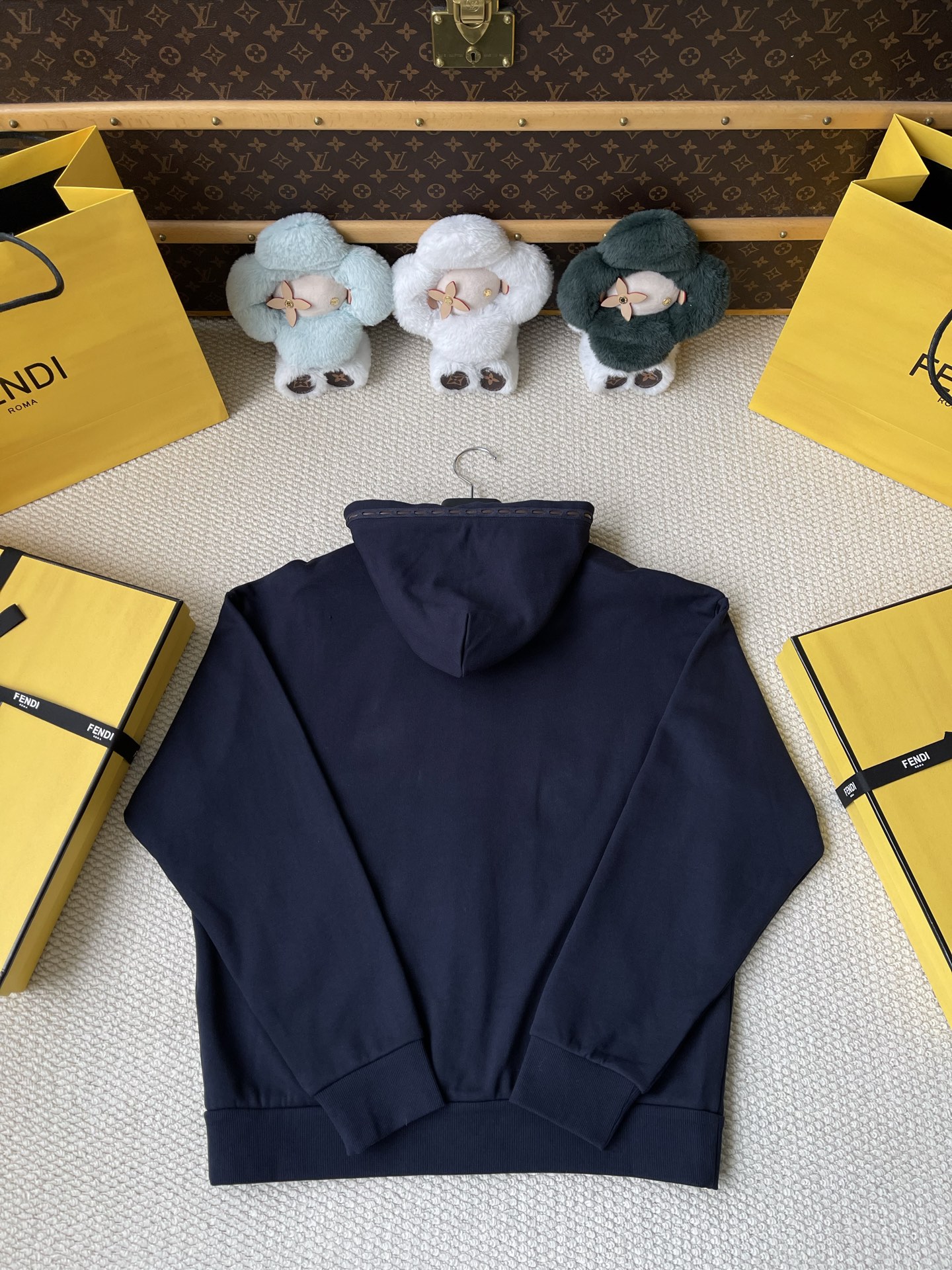 Logo-Trim Zip Hoodie — product photograph