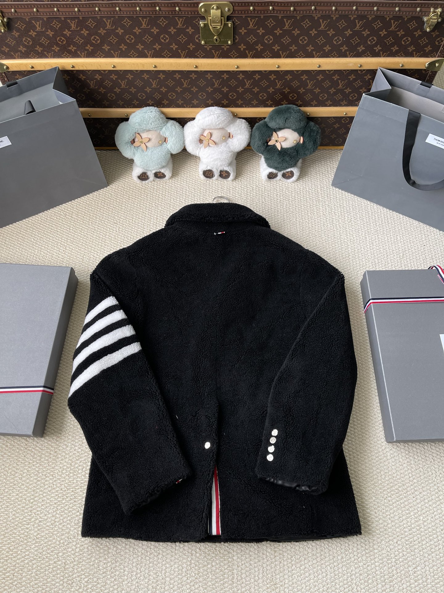 Four-Bar Double-Breasted Peacoat — product photograph