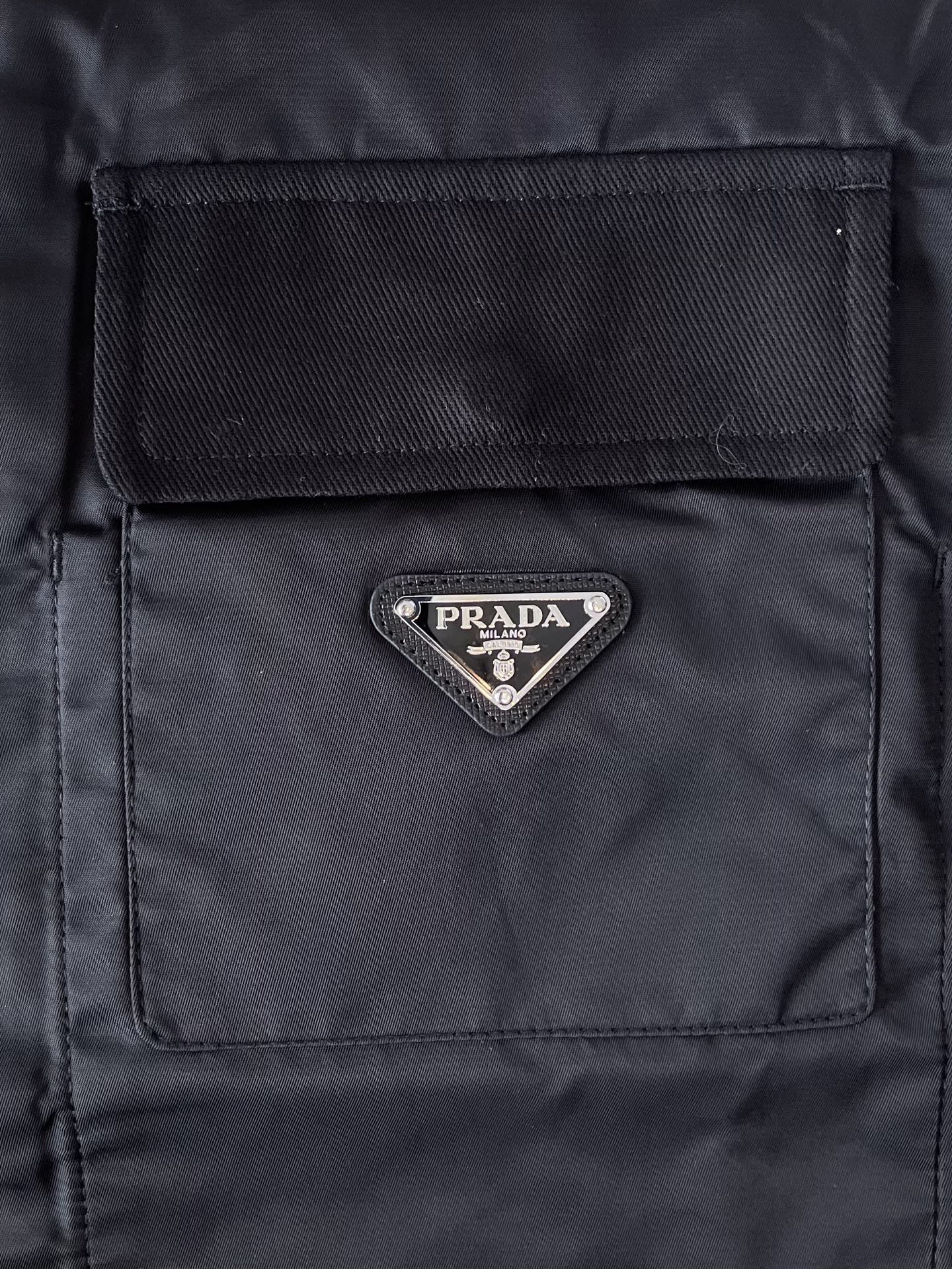 Triangle Patch-Pocket Zip Jacket — product photograph
