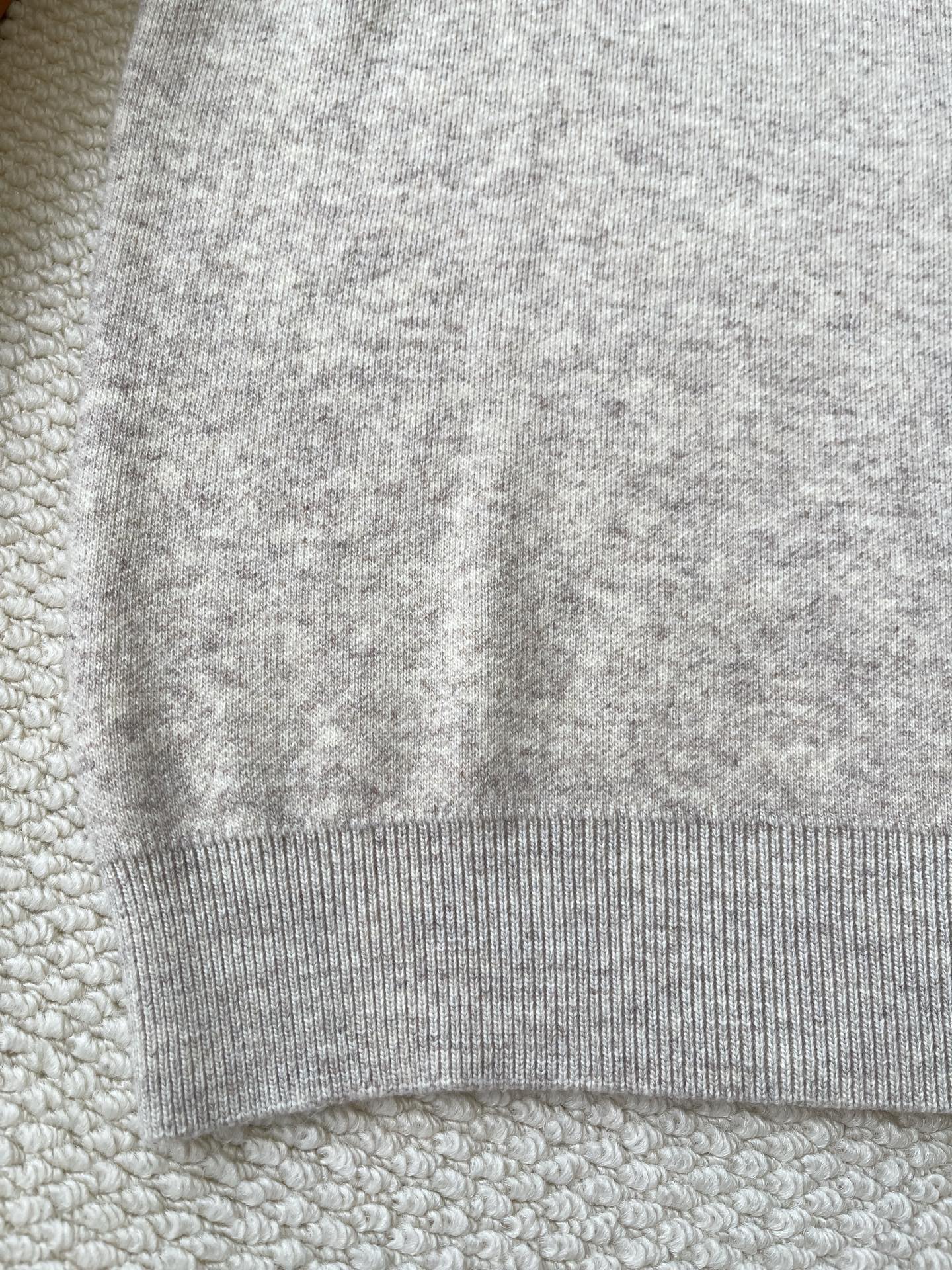 Monogram-Yoke Half-Zip Sweater — product photograph