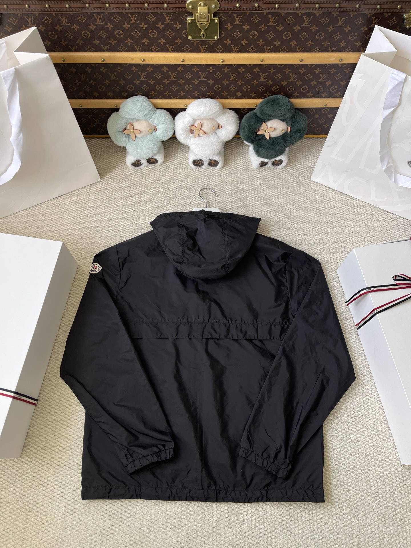 Contrast-Zip Hooded Windbreaker — product photograph