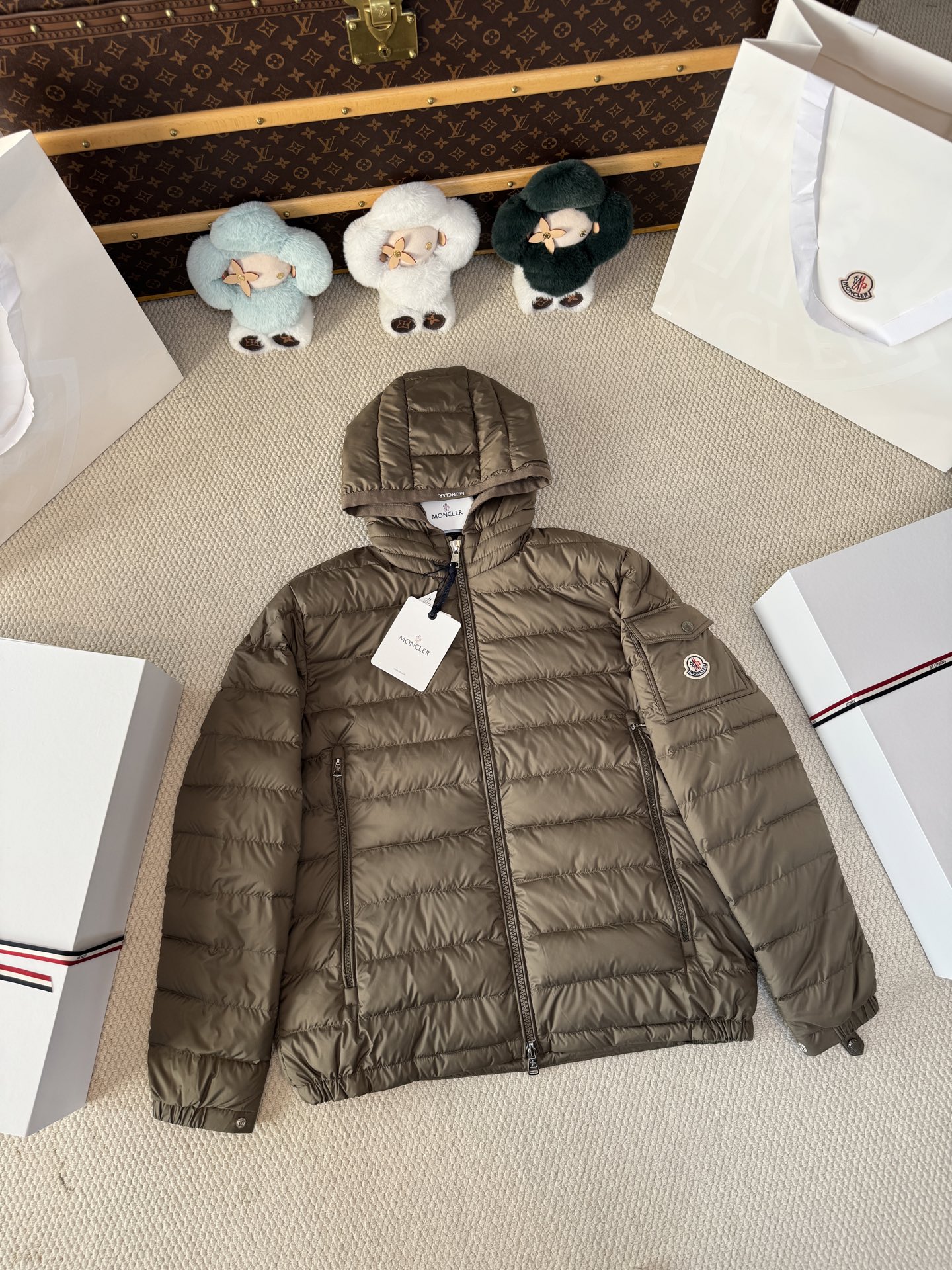 Fine-Quilt Hooded Puffer — product photograph