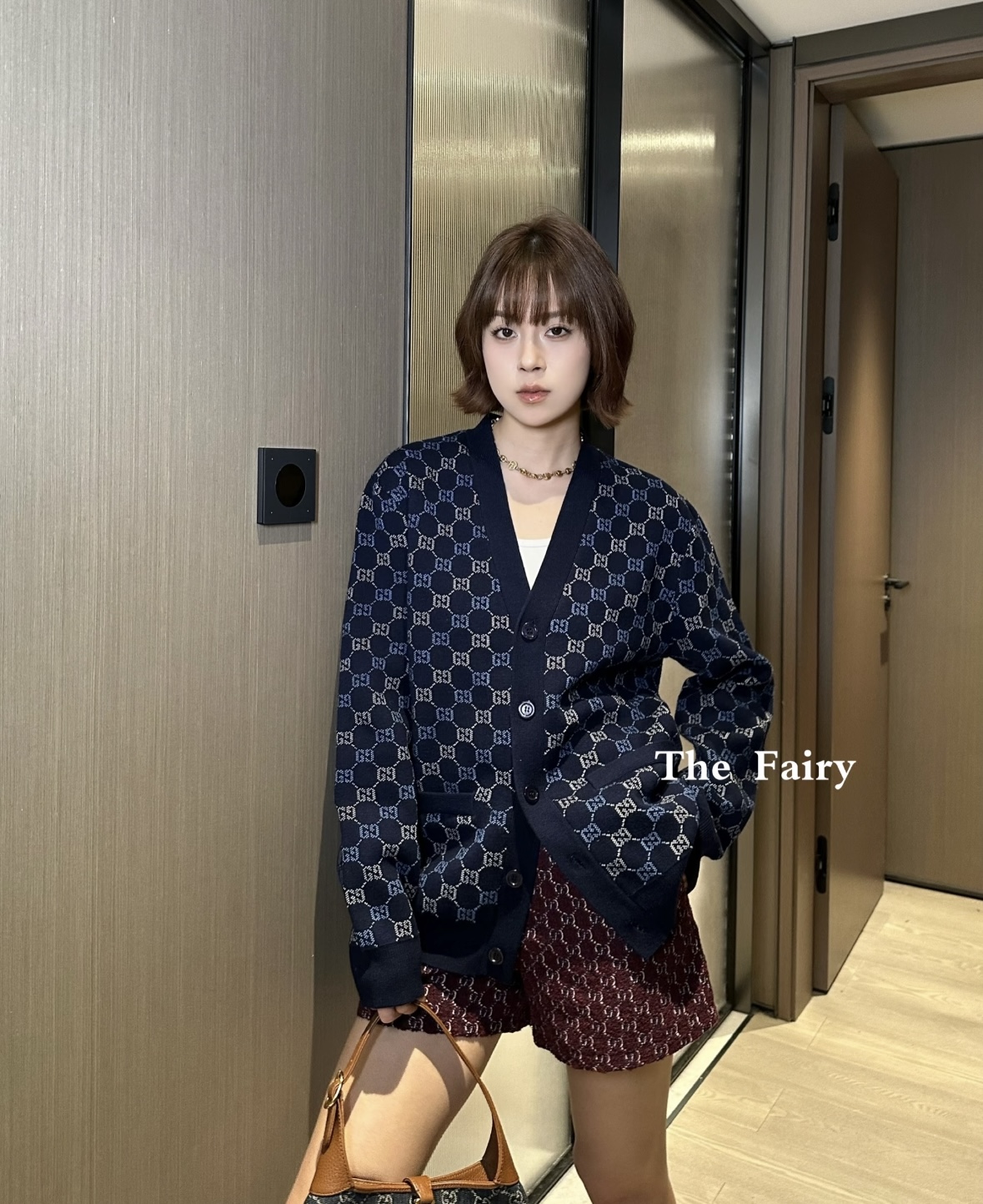 Allover GG V-Neck Cardigan — product photograph