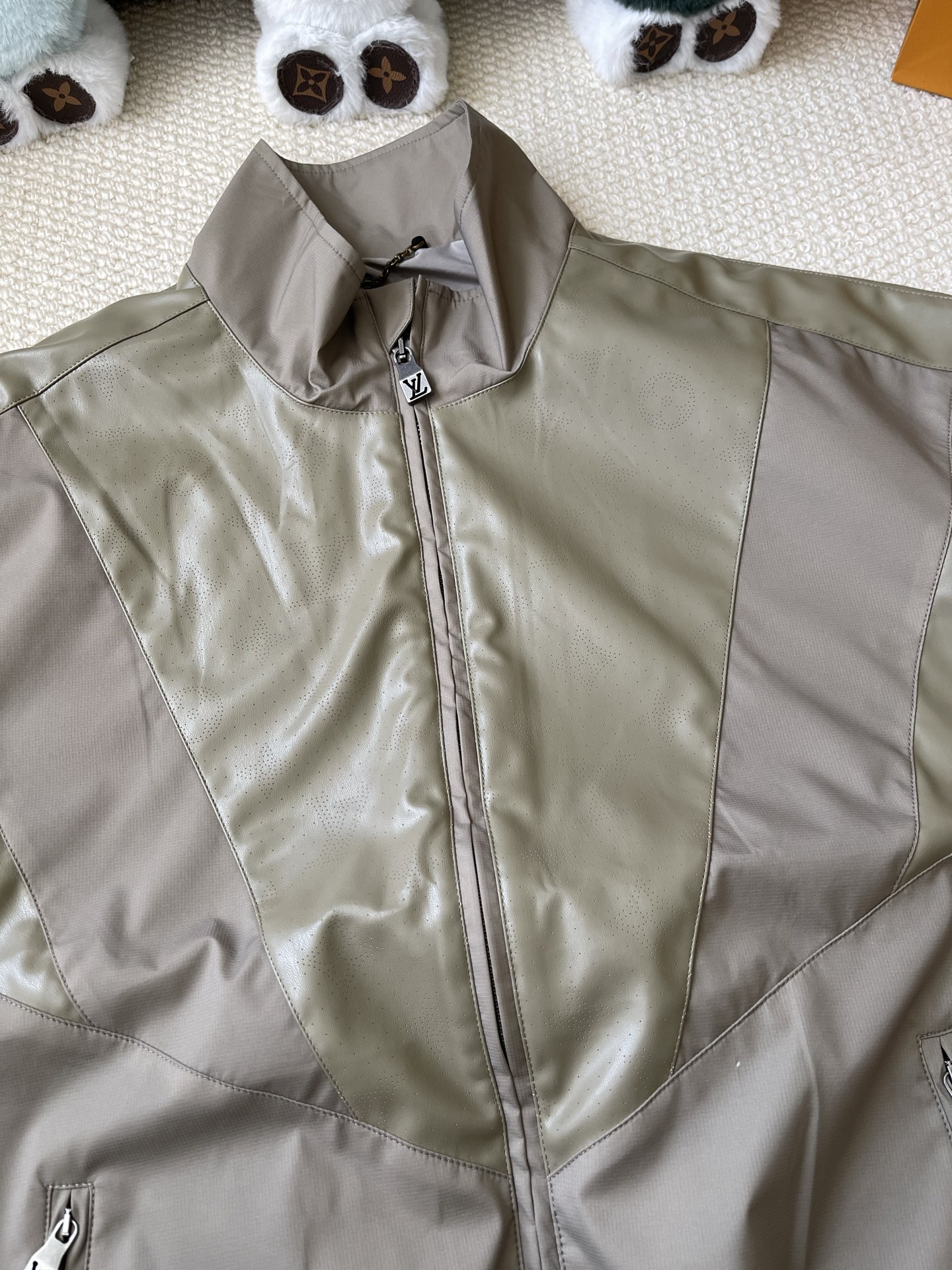 Panelled Zip-Pocket Bomber Jacket — product photograph