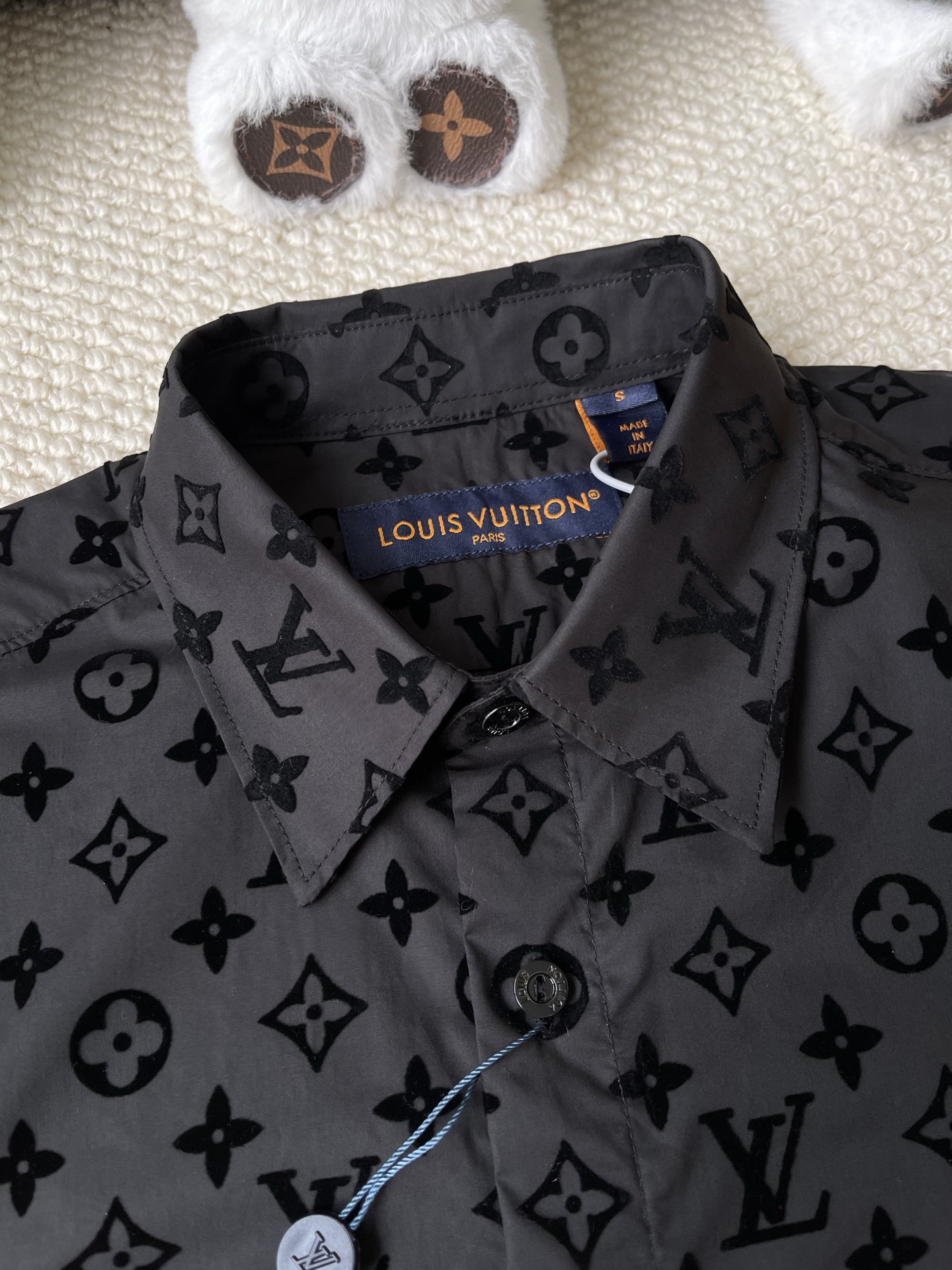 Tonal Monogram Button-Up Shirt — product photograph