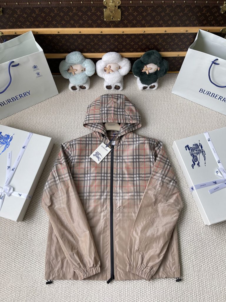 Check-Yoke Hooded Windbreaker — product photograph