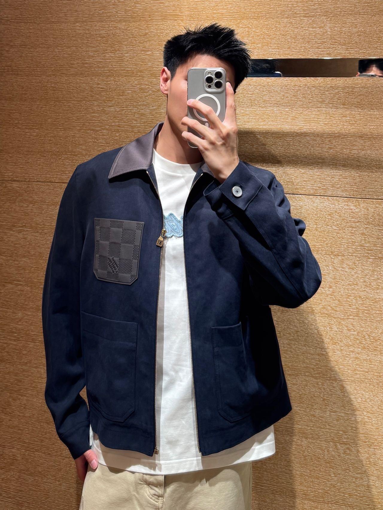 Contrast-Check Pocket Jacket — product photograph