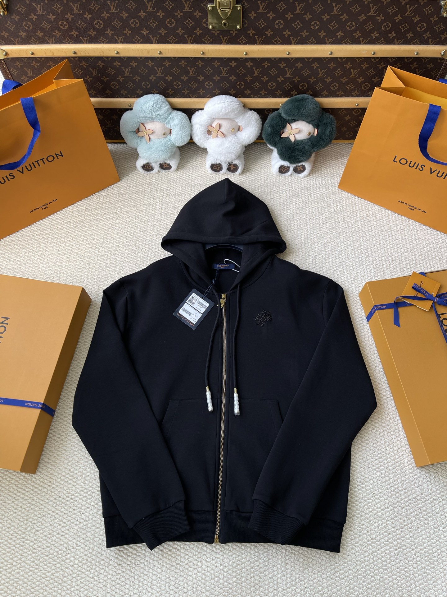 Small-Lettering Zip Hoodie — product photograph