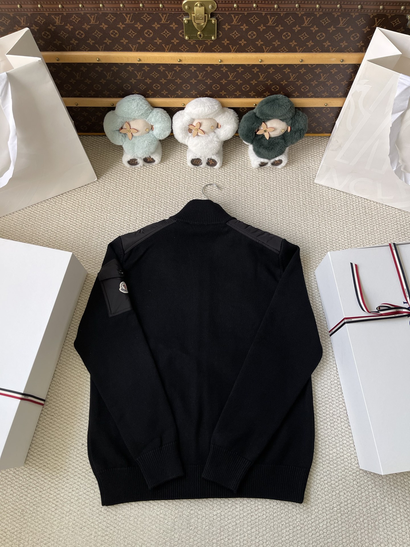 Sleeve-Pocket Zip Cardigan — product photograph