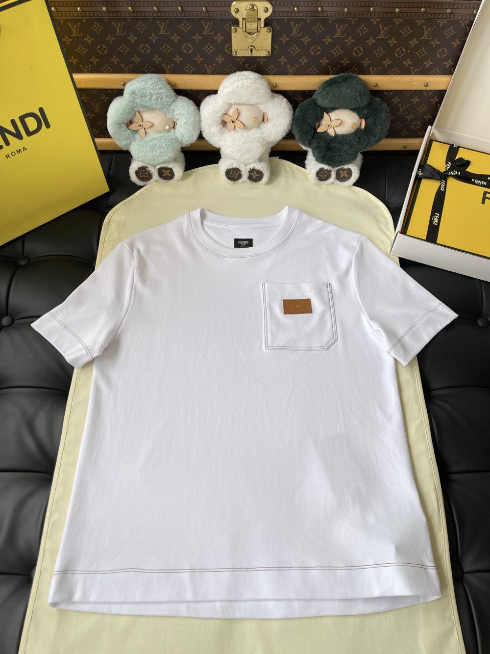 Label-Pocket Crewneck T-Shirt — product photograph