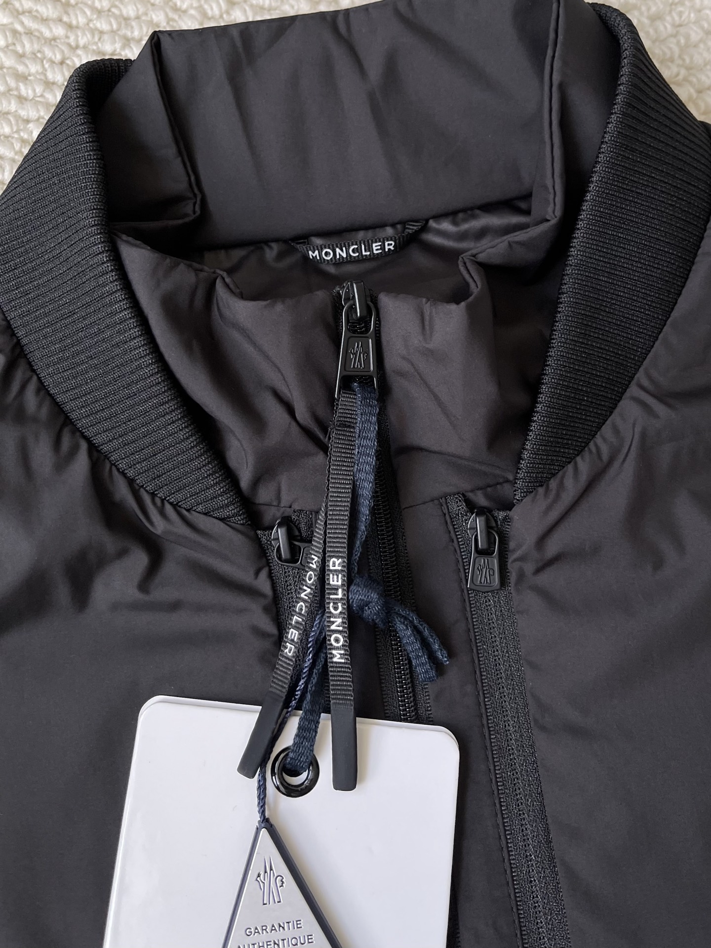Contrast-Collar Badge Windbreaker — product photograph