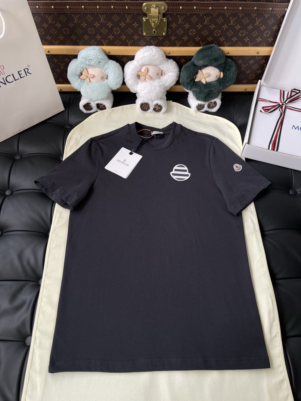 Striped Emblem Crewneck T-Shirt — product photograph