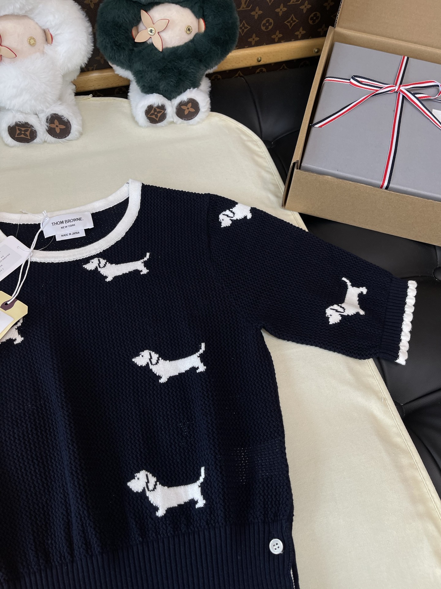 All-Over Dachshund Knit Top — product photograph