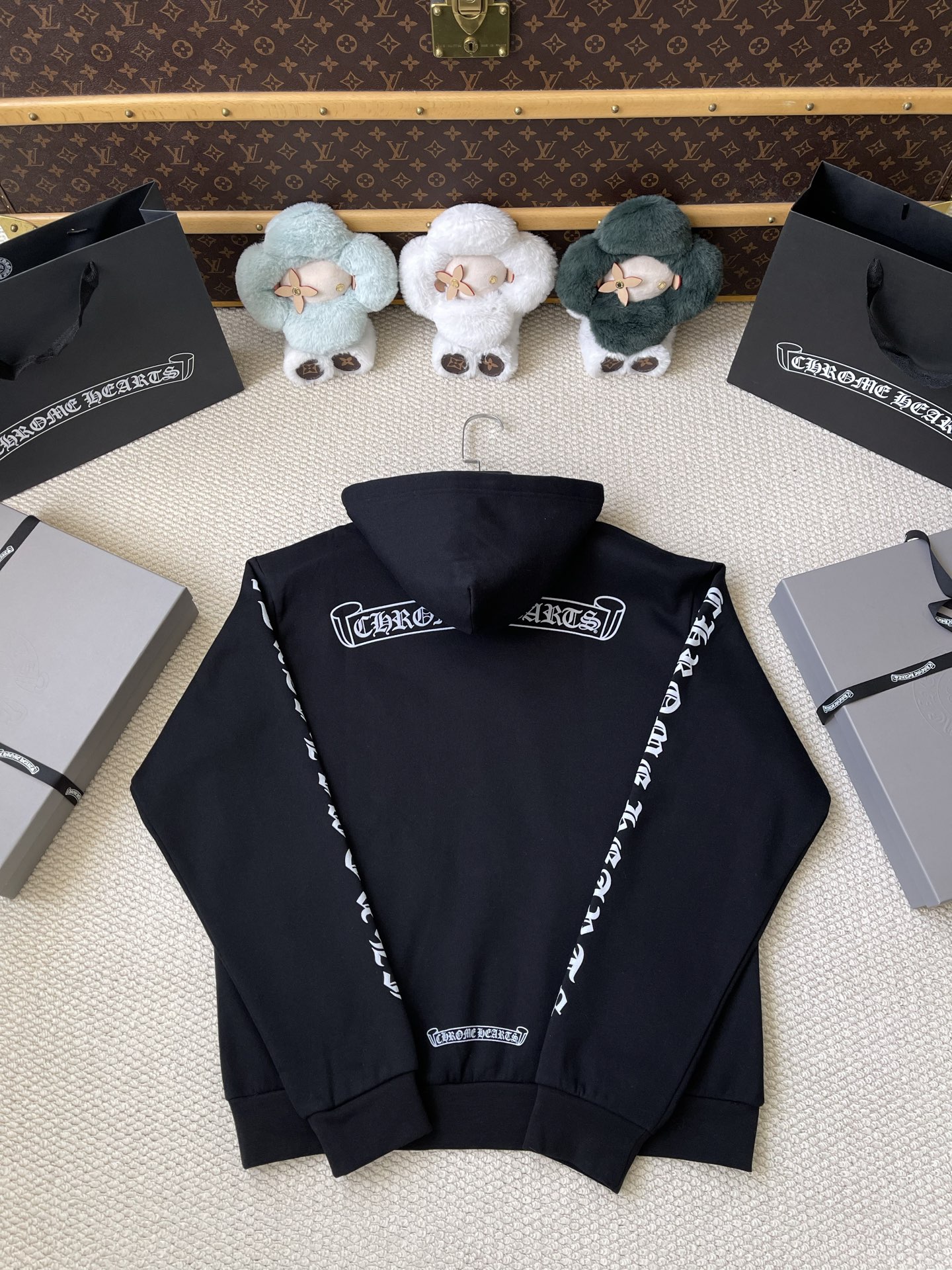 Gothic-Sleeve Zip Hoodie — product photograph