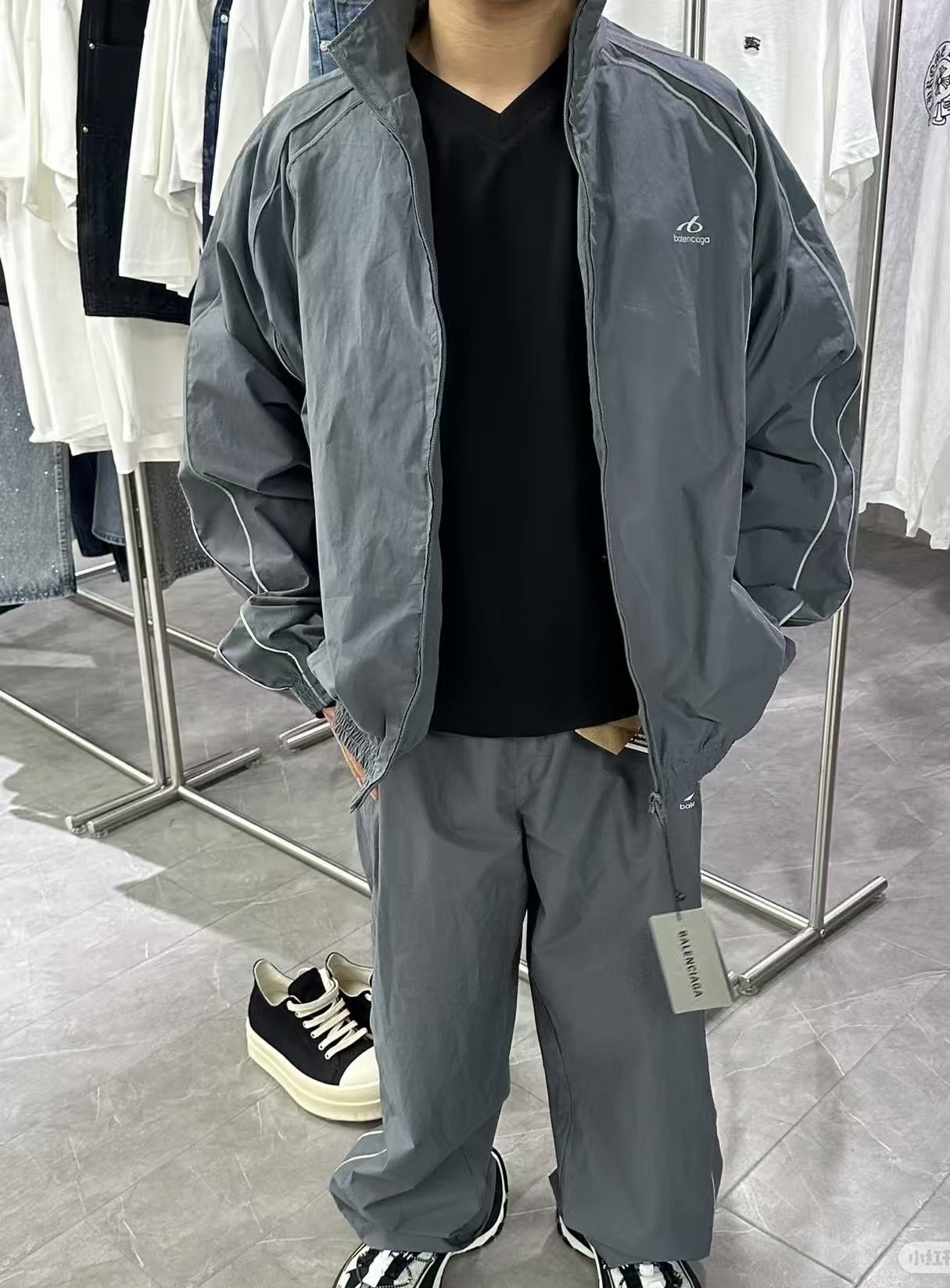 Grey Piped Matching Separates — product photograph