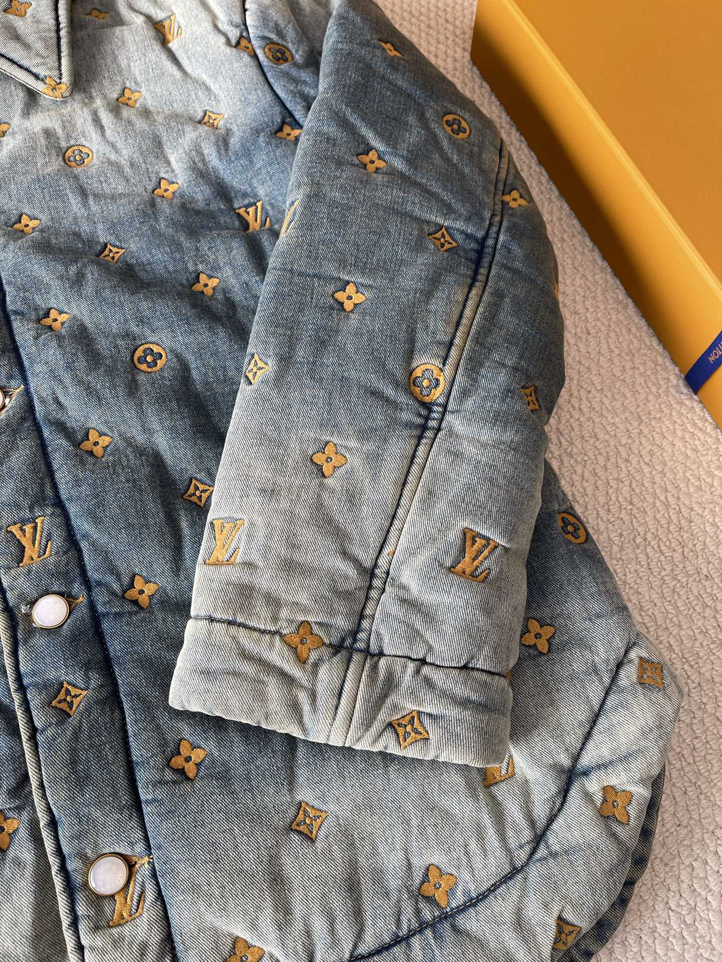 Monogram Quilted Denim Jacket — product photograph