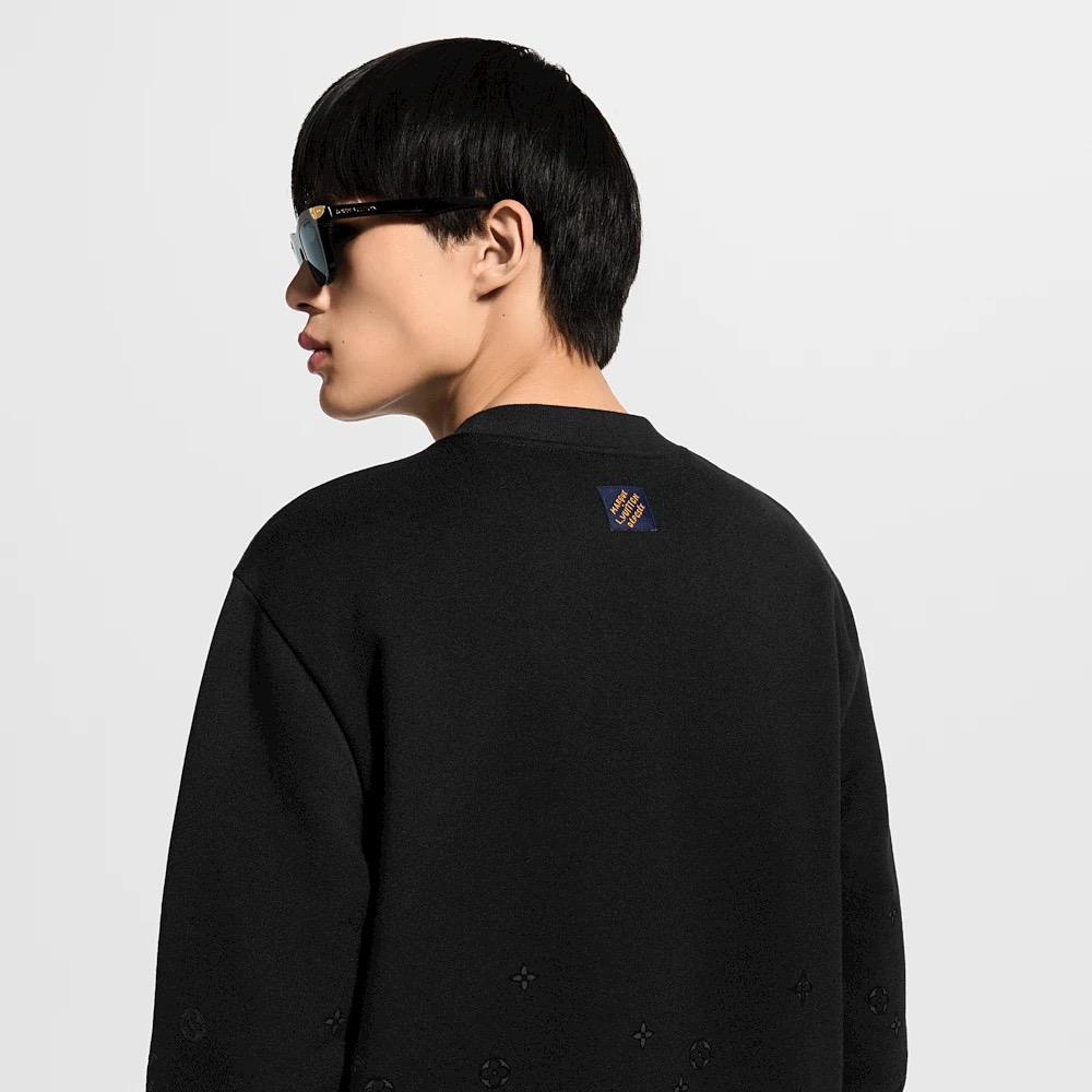 Monogram-Hem Crewneck Sweatshirt — product photograph