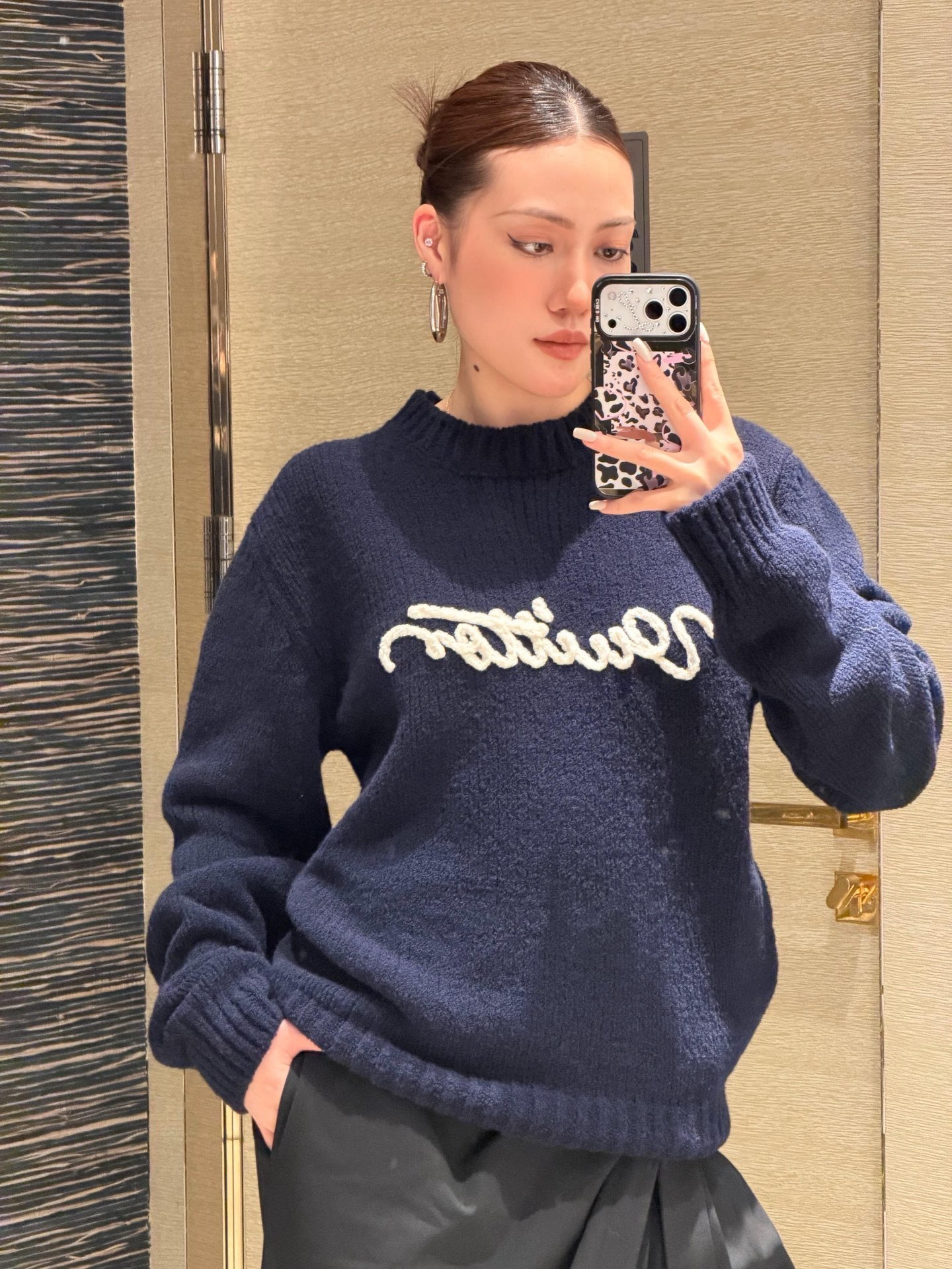 Script-Logo Crewneck Sweater — product photograph