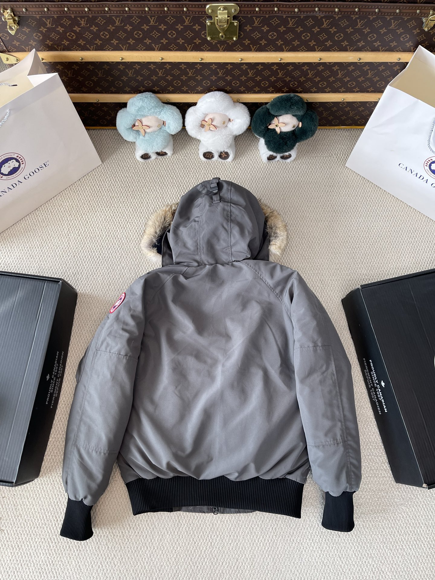 Trimmed-Hood Bomber Jacket — product photograph
