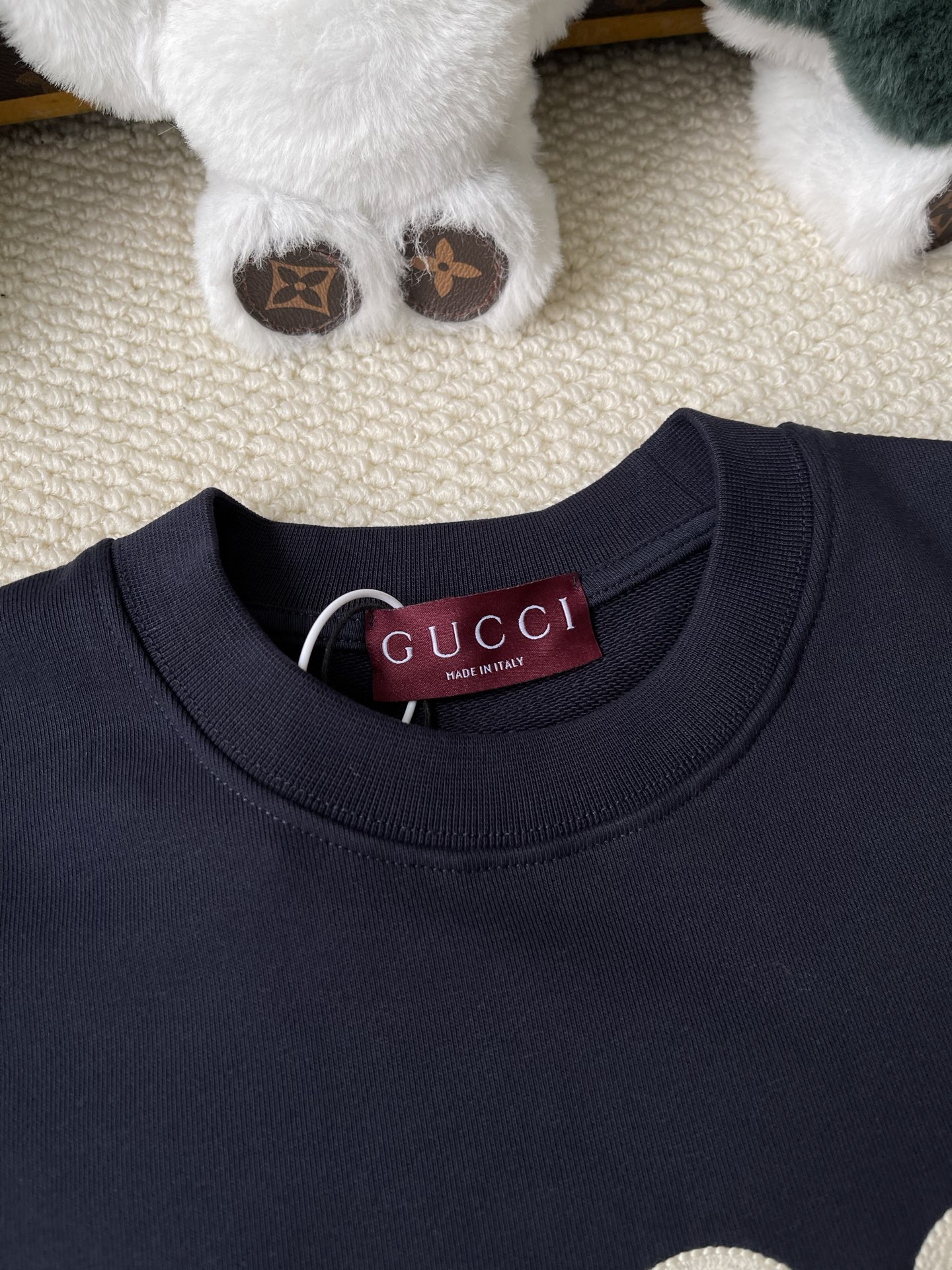 Contrast Lettering Crewneck Sweatshirt — product photograph