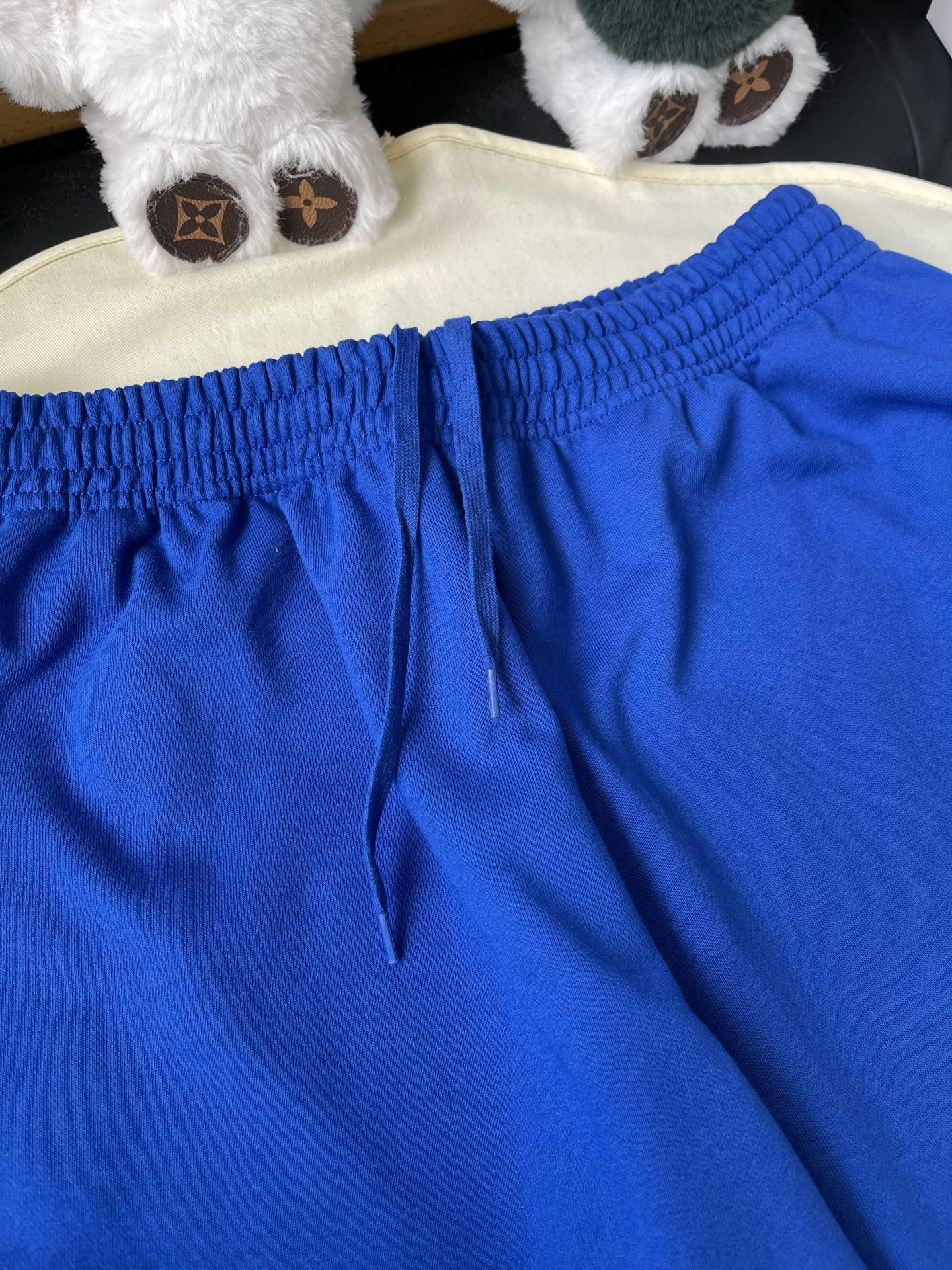 Athletic Emblem Drawstring Shorts — product photograph