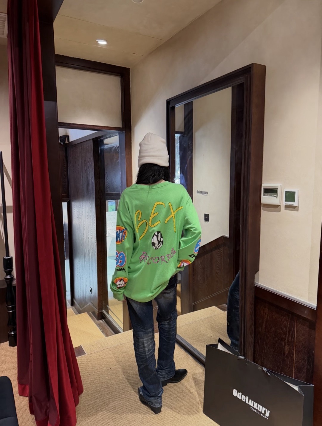 Multicolor Sleeve-Graphic Long-Sleeve T-Shirt — product photograph