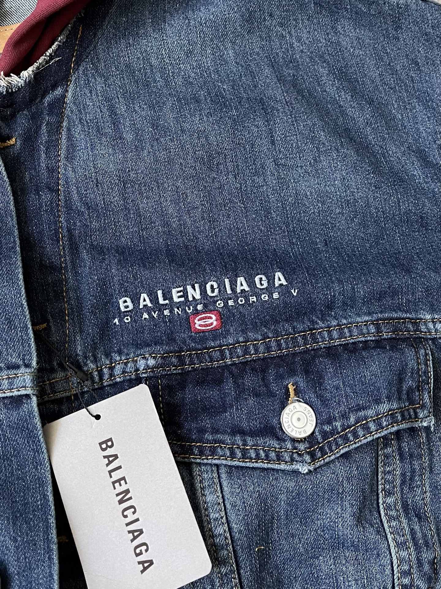 Contrast-Hood Denim Bomber — product photograph