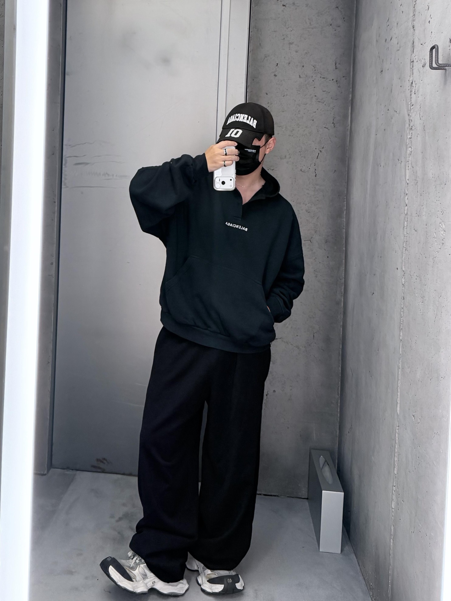 Back-Wordmark Half-Zip Hoodie — product photograph