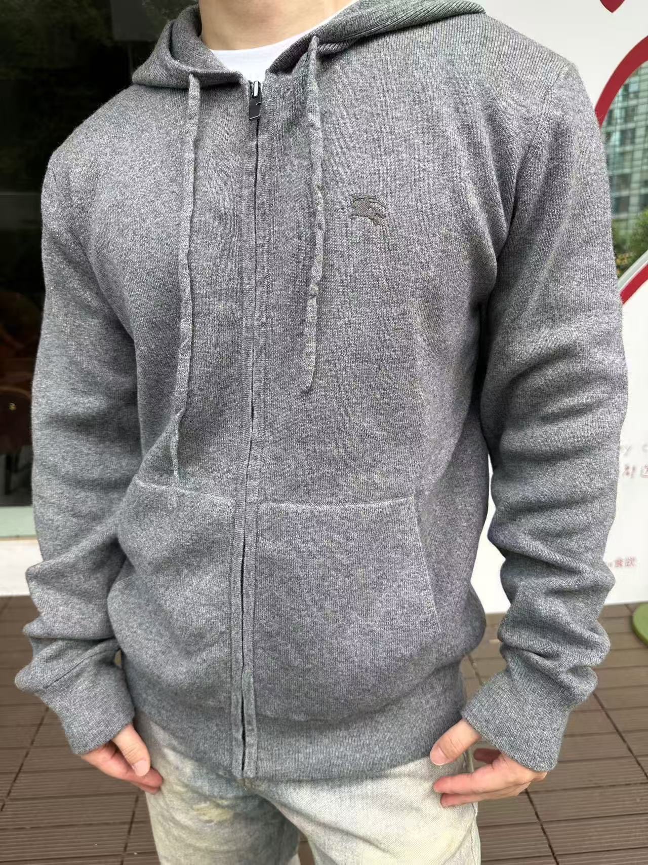 Small-Horse Knit Zip Hoodie — product photograph
