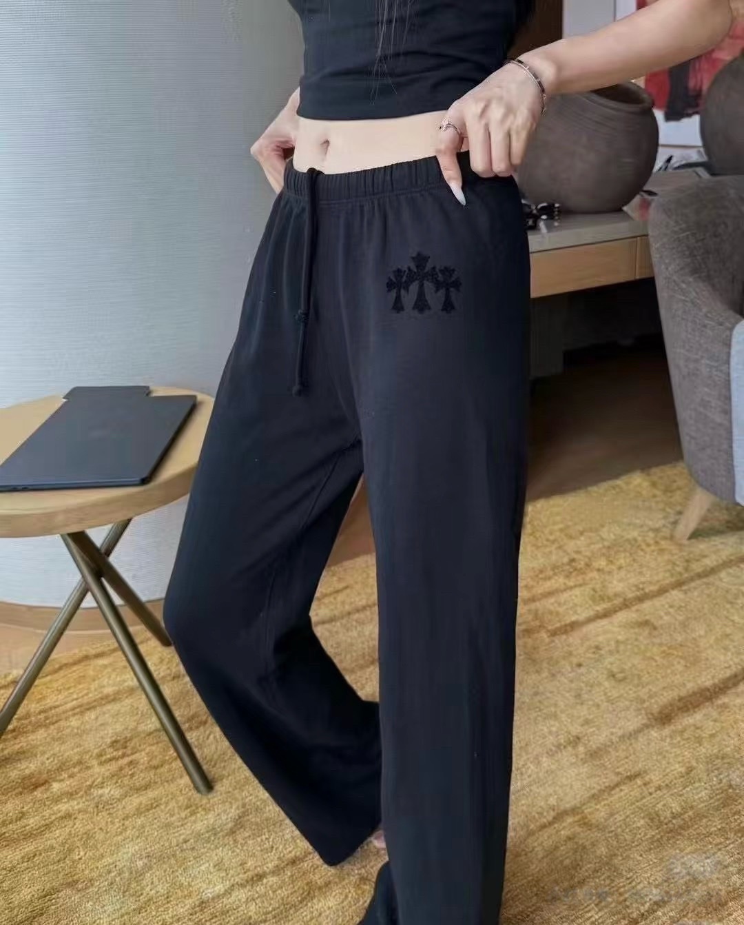 Triple-Cross Straight-Leg Sweatpants — product photograph