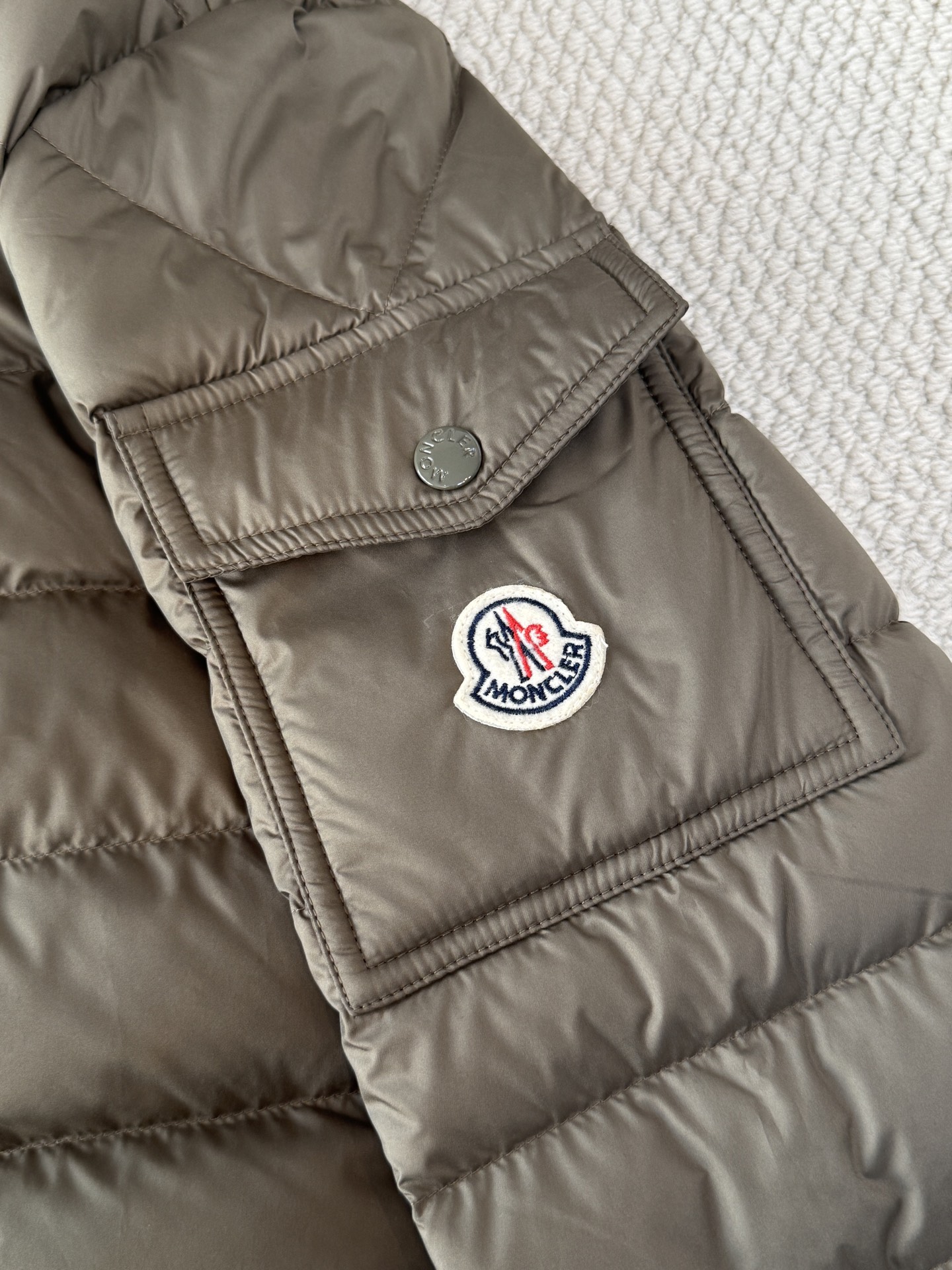 Fine-Quilt Hooded Puffer — product photograph