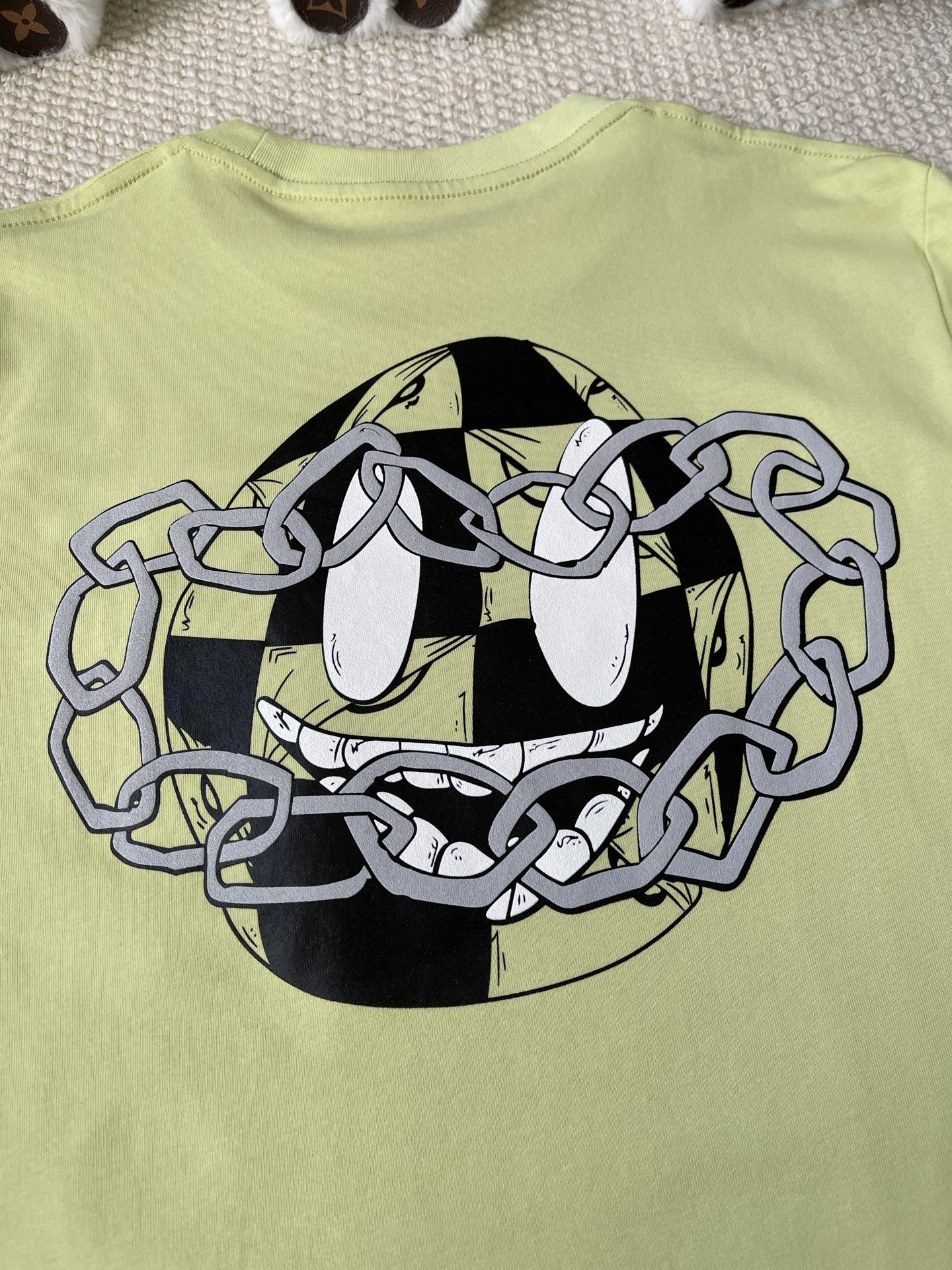 Illustrated Back Lime Long-Sleeve T-Shirt — product photograph