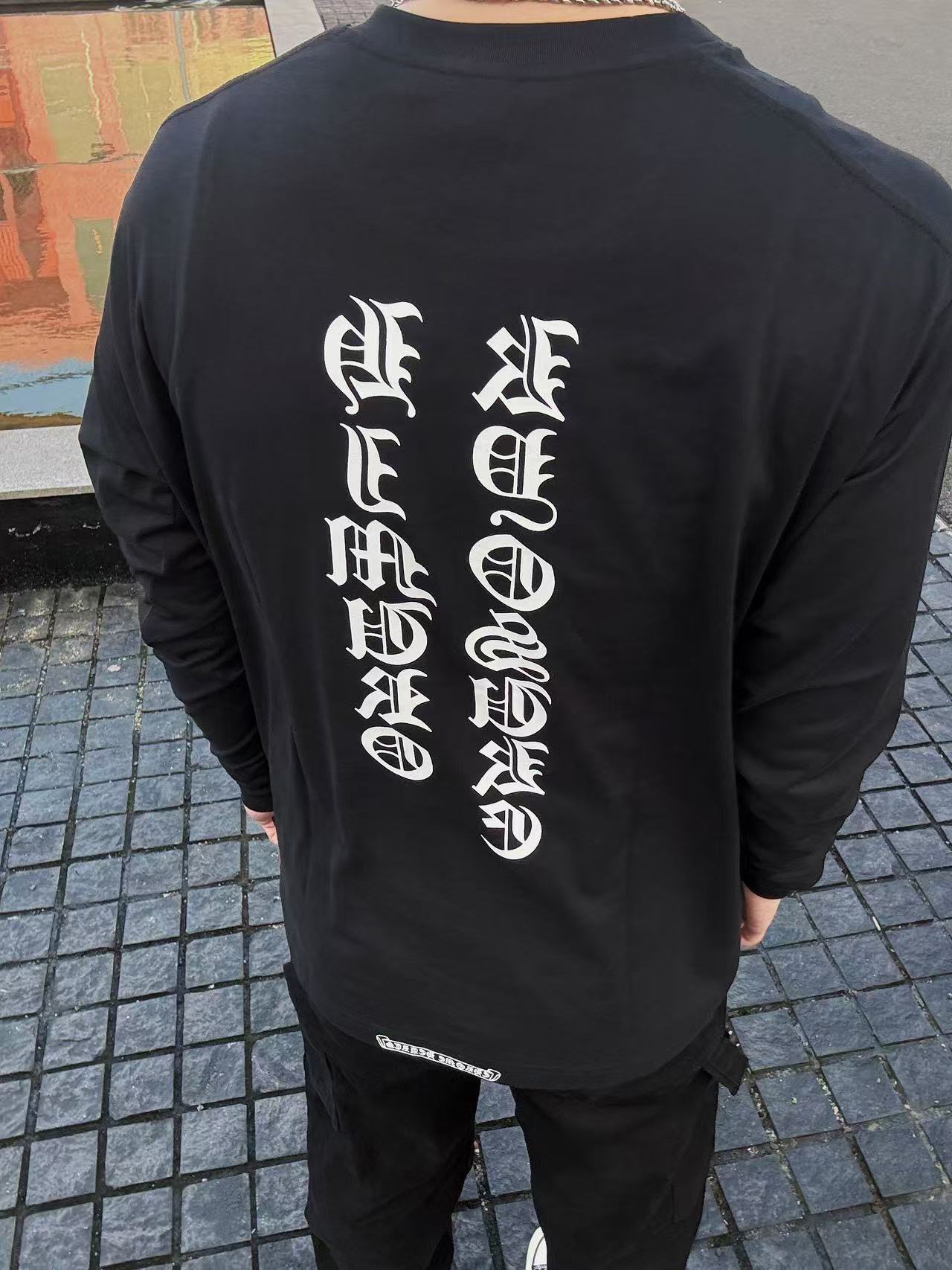 Gothic Back-Print Long-Sleeve T-Shirt — product photograph