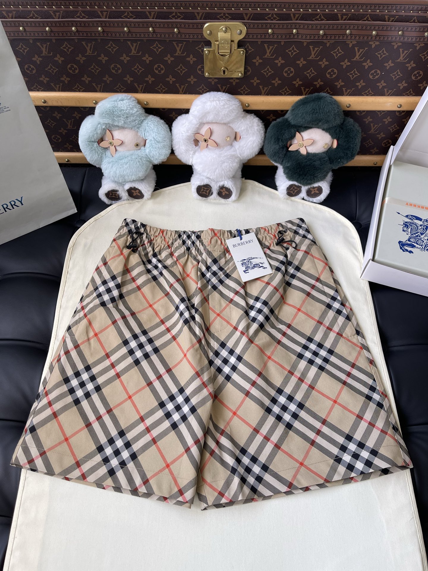 Classic Check Drawstring Shorts — product photograph