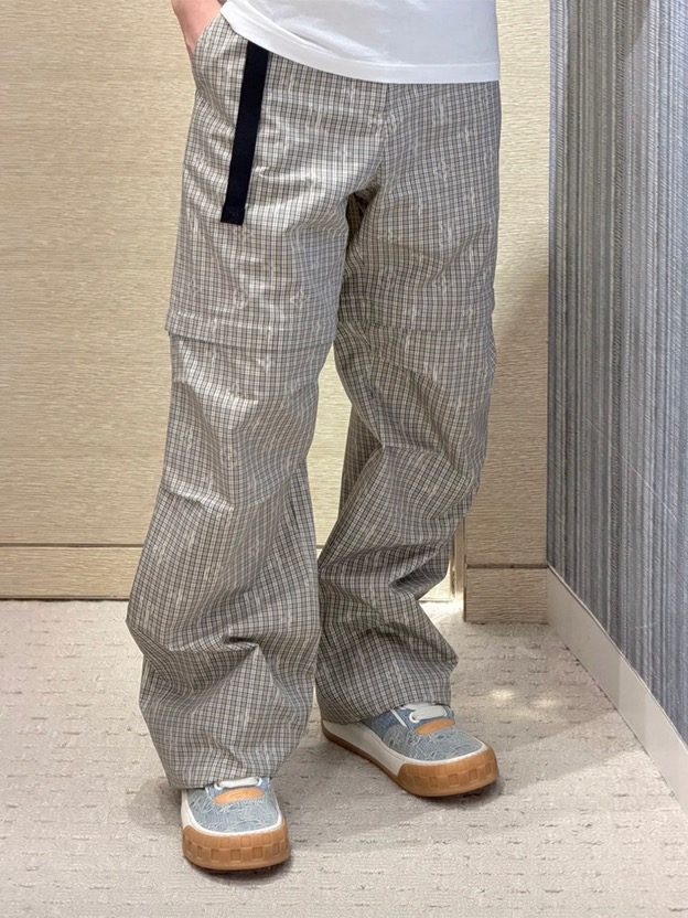 Check Cargo Trousers — product photograph