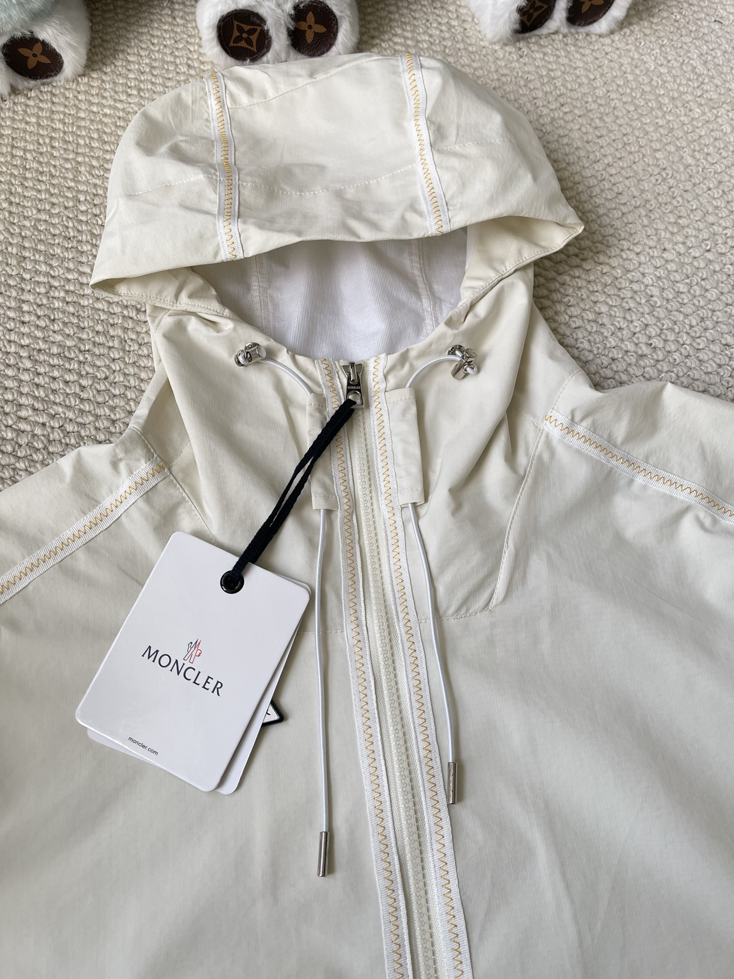 Drawstring-Hood Zip Windbreaker — product photograph