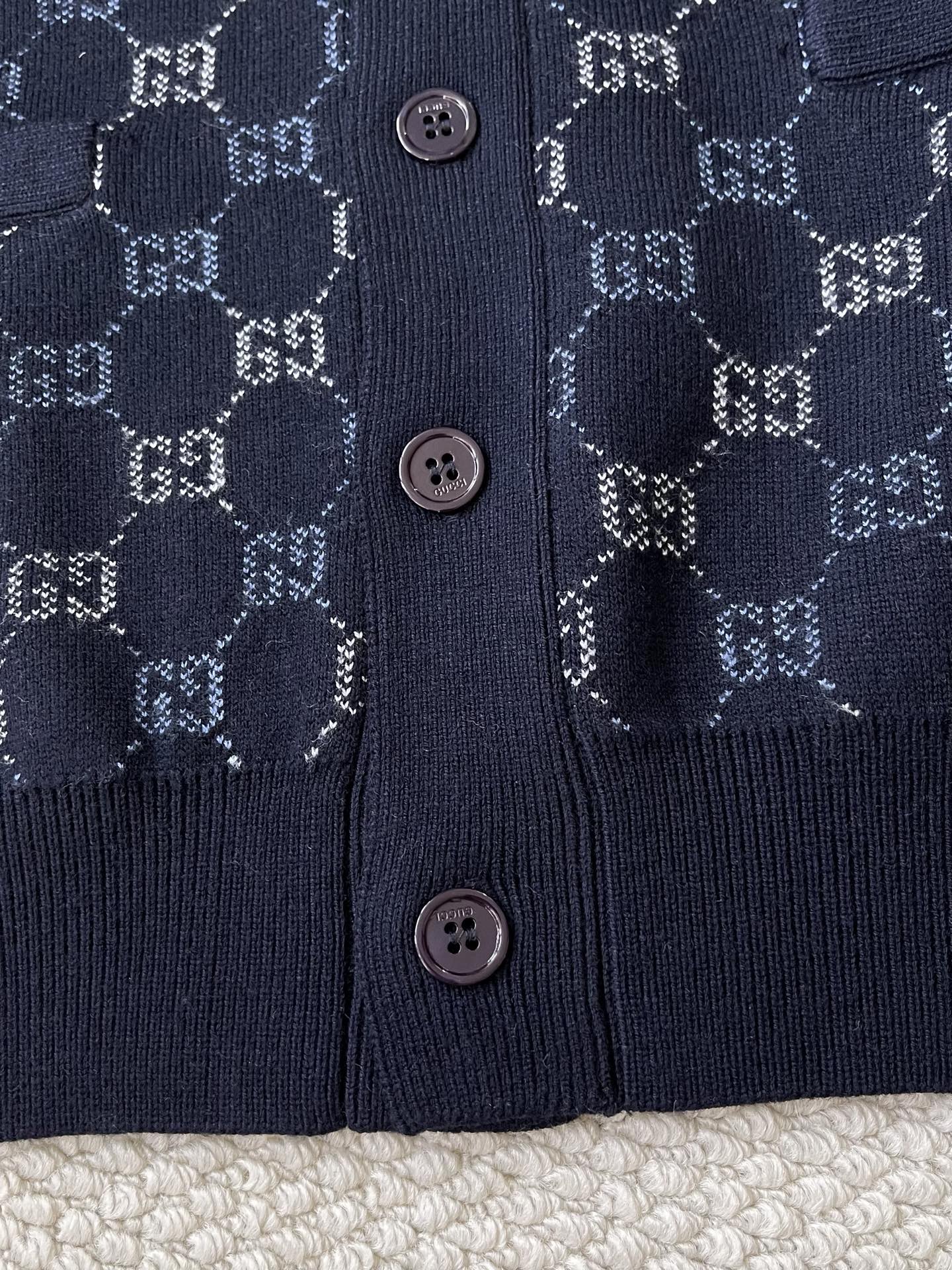 Allover GG V-Neck Cardigan — product photograph