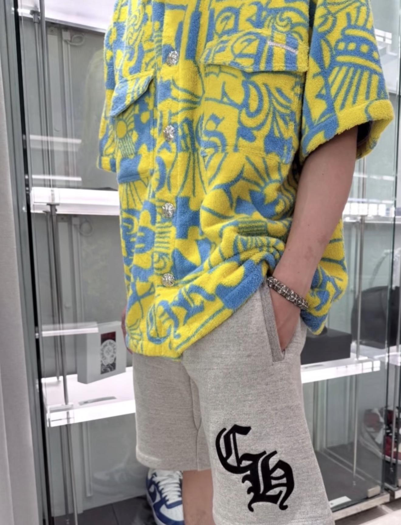 Tonal Monogram Drawstring Shorts — product photograph