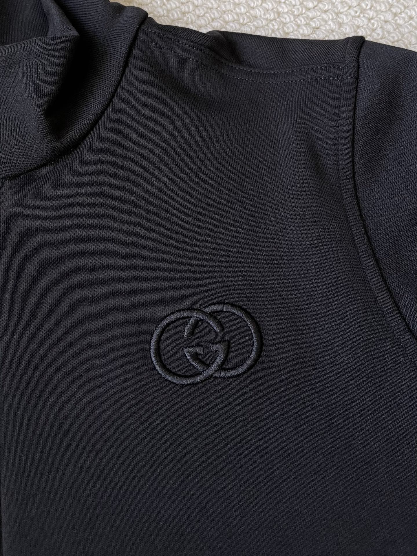 Tonal Emblem Stand-Collar Zip Jacket — product photograph
