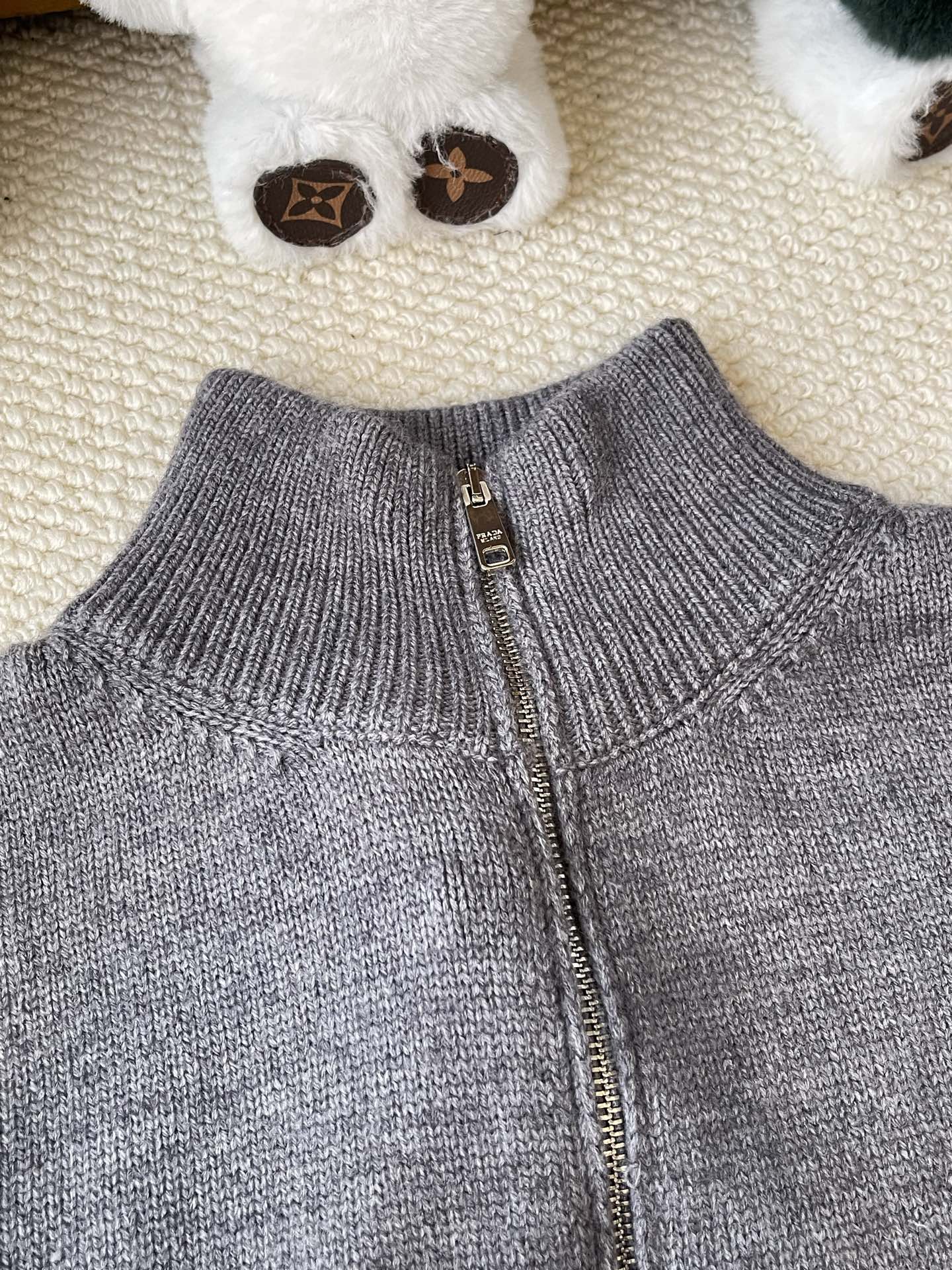 Crest Stand-Collar Zip Cardigan — product photograph
