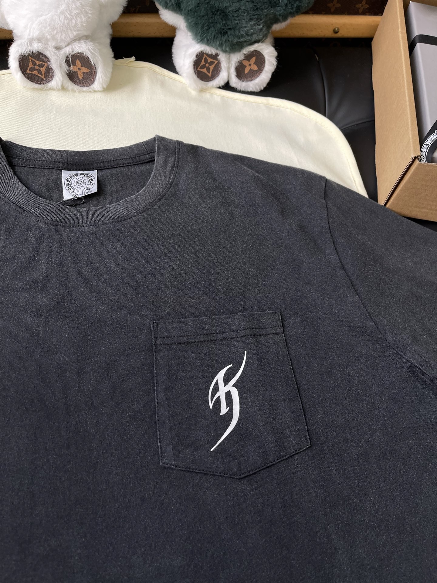 Gothic Monogram Pocket T-Shirt — product photograph