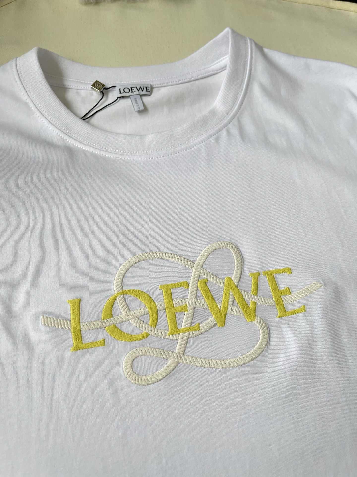 Looped Wordmark Crewneck T-Shirt — product photograph