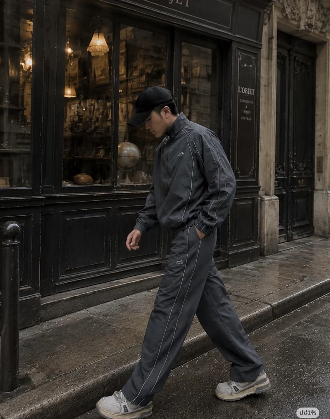 Grey Piped Matching Separates — product photograph