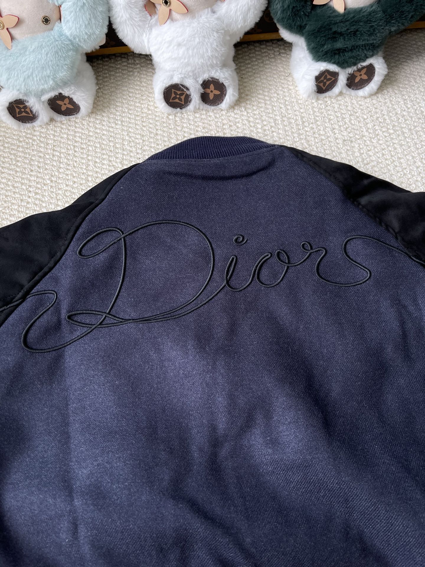Script-Back Varsity Bomber Jacket — product photograph