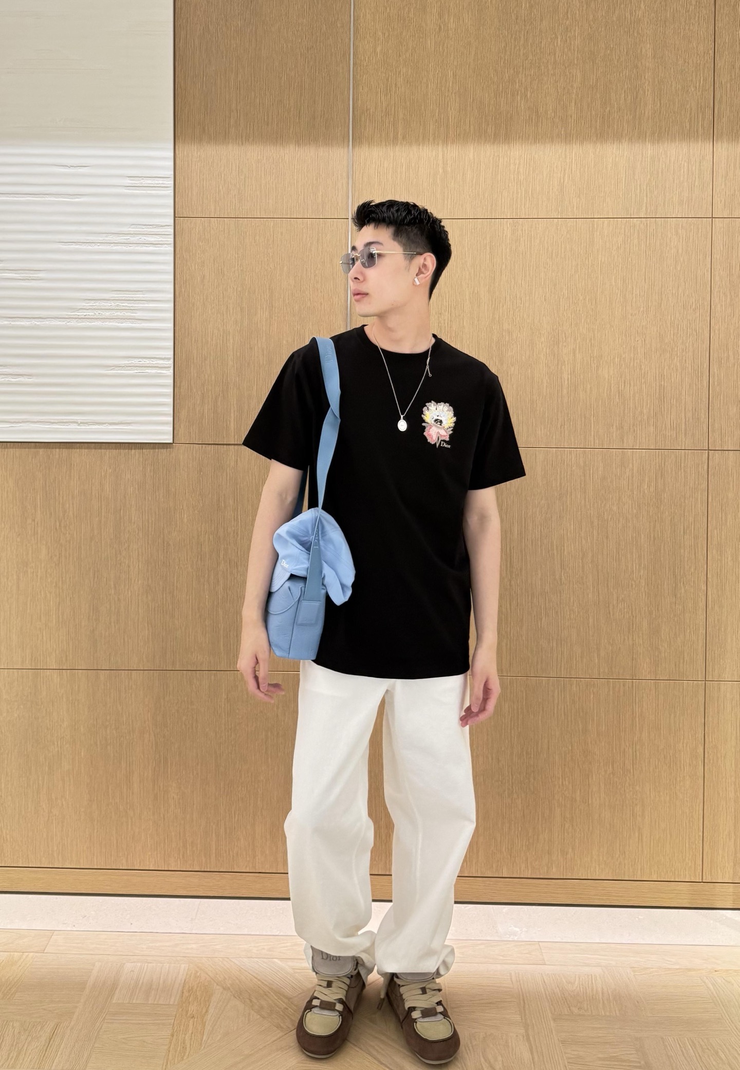 Floral Crest Crewneck T-Shirt — product photograph