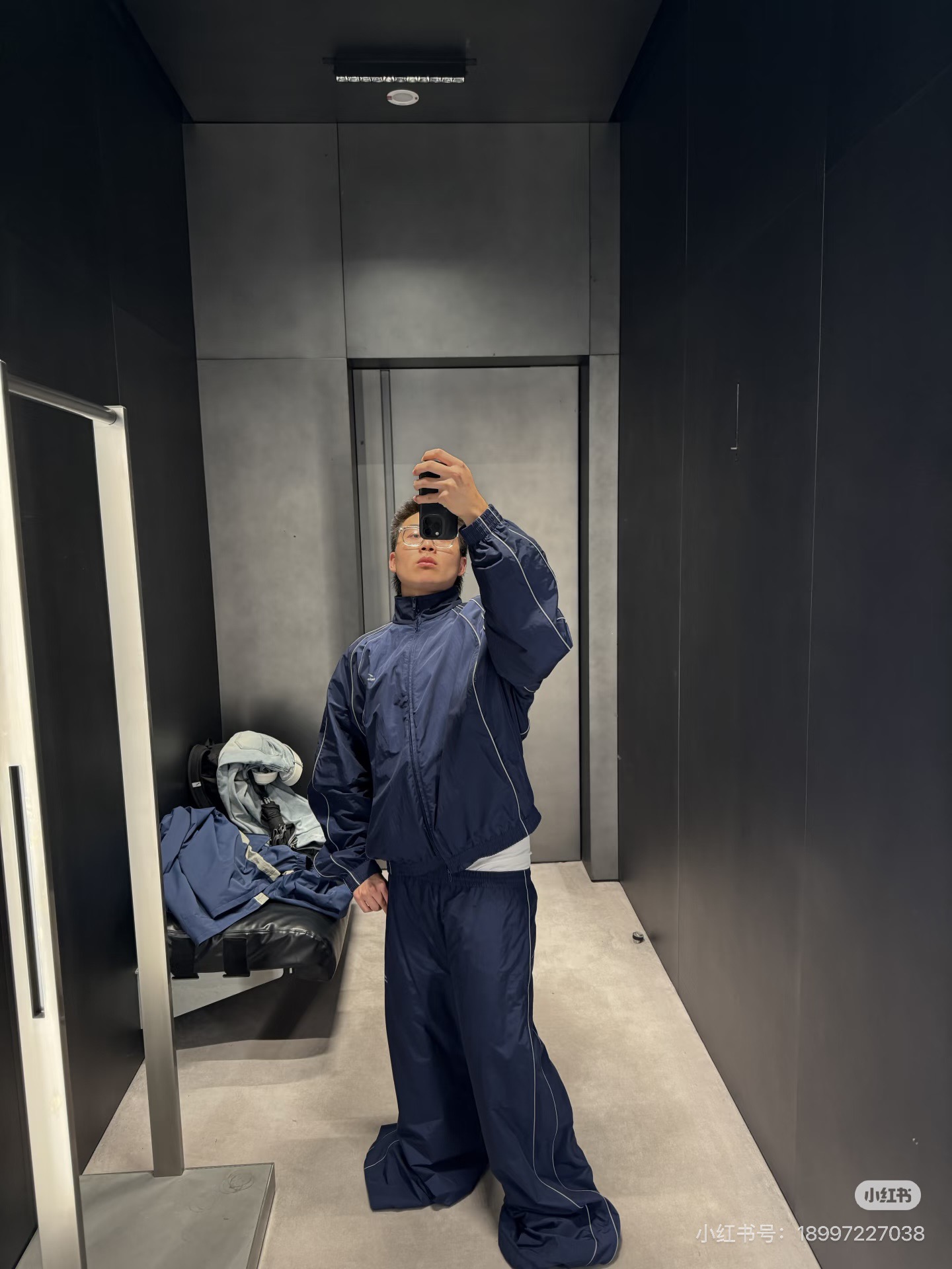 Navy Piped Matching Separates — product photograph